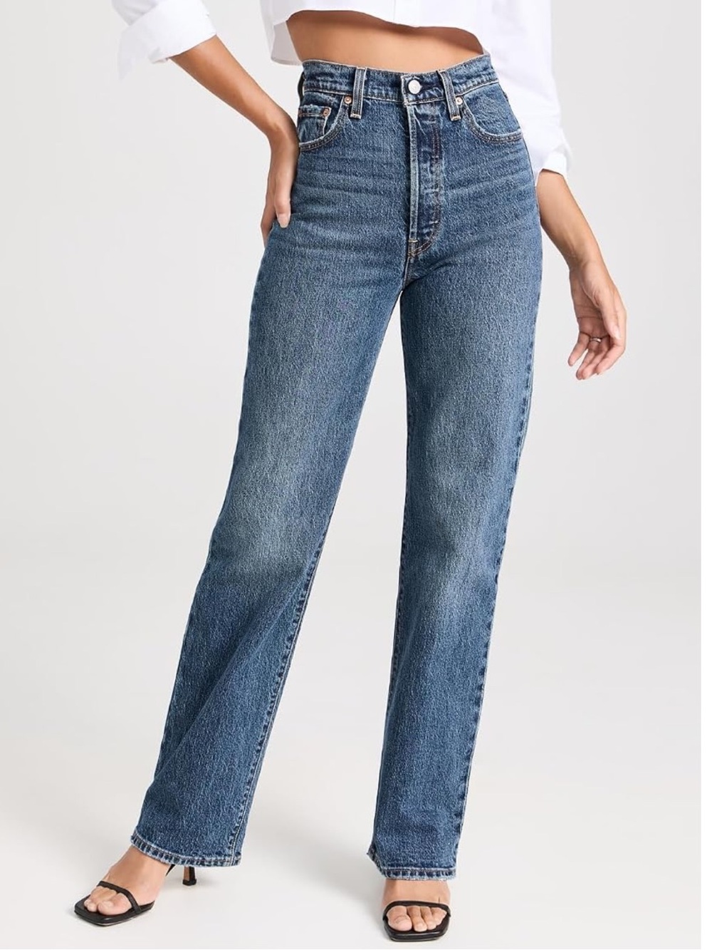Levi’s Womens Ribcage Full Length, Valley View wash, 29x32L